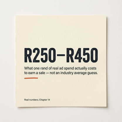 Copy My Store ebook — real TikTok ad cost data, R250 to R450 per sale, Curvy Waist SA case study