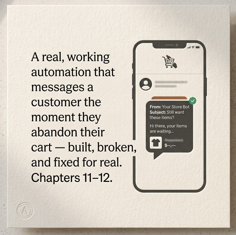 Copy My Store ebook — real WhatsApp abandoned cart automation build, Curvy Waist SA case study