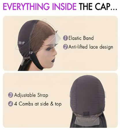 Curvy Waist SA wig comfort features, lightweight, breathable, skin-friendly fit