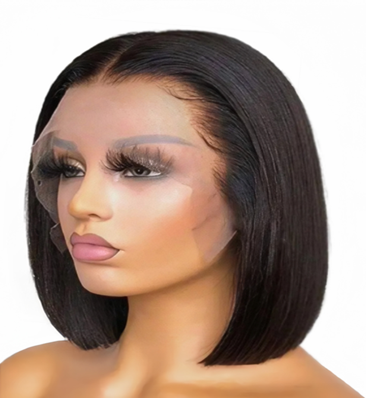 Curvy Waist SA 10 inch wig close-up of transparent lace front hairline