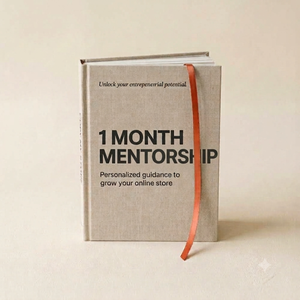 1 Month Mentorship cover — personalized guidance to grow your online store, Curvy Waist SA Copy My Store add-on