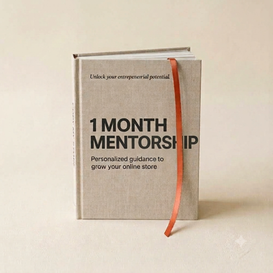 1 Month Mentorship cover — personalized guidance to grow your online store, Curvy Waist SA Copy My Store add-on