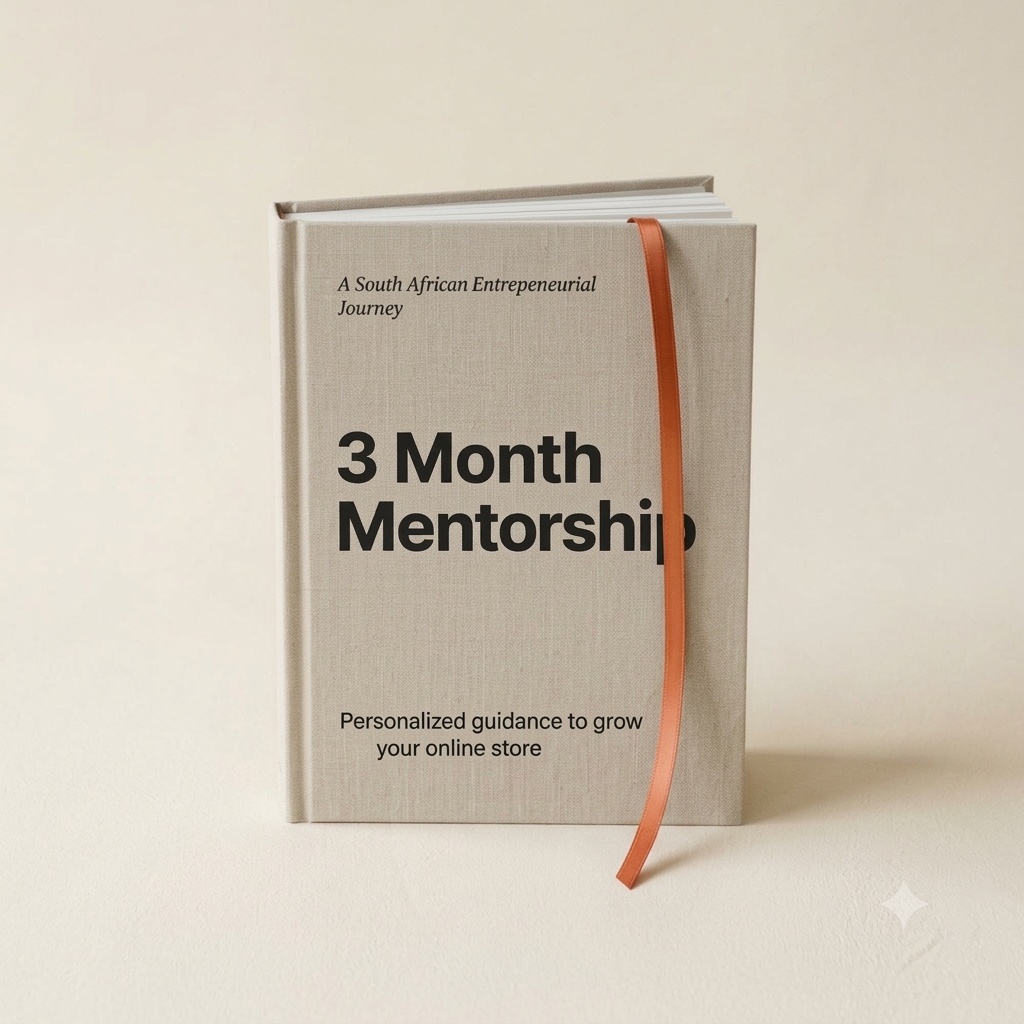 3 Month Mentorship cover — personalized guidance to grow your online store, Curvy Waist SA Copy My Store add-on