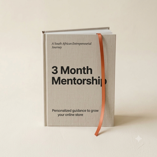 3 Month Mentorship cover — personalized guidance to grow your online store, Curvy Waist SA Copy My Store add-on